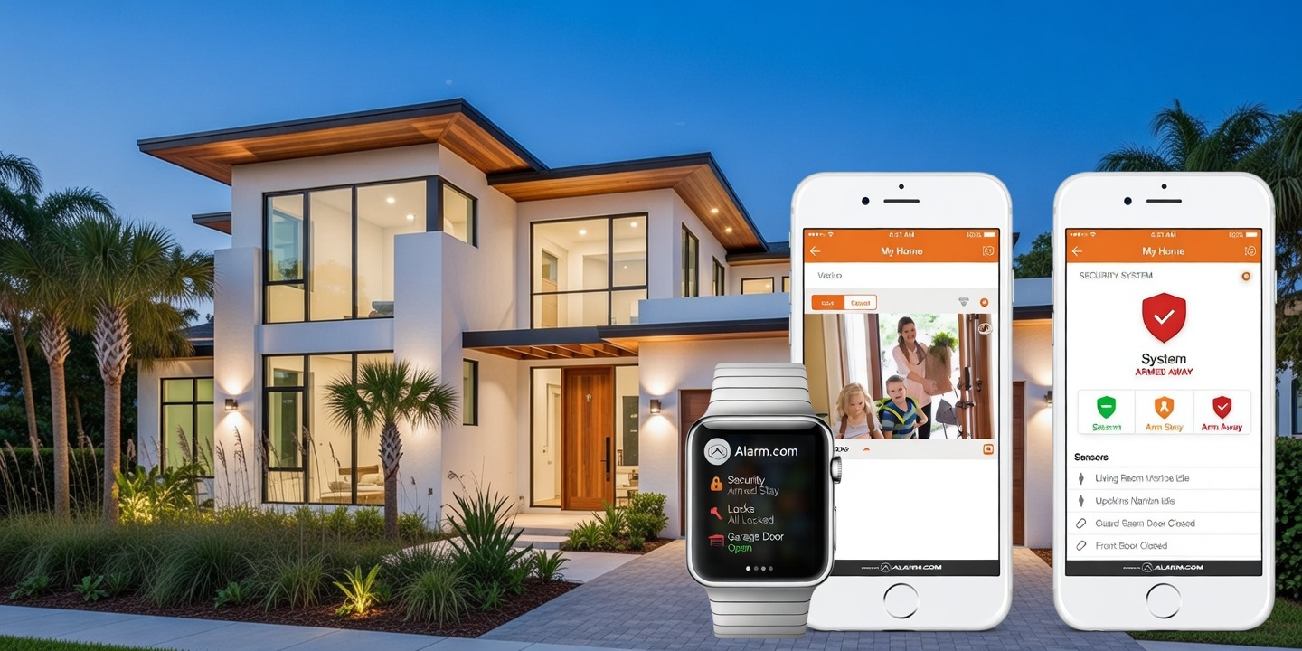Residential security camera system with remote viewing